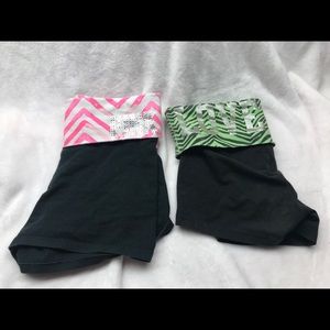 2 Pairs of PINK Yoga Shorts